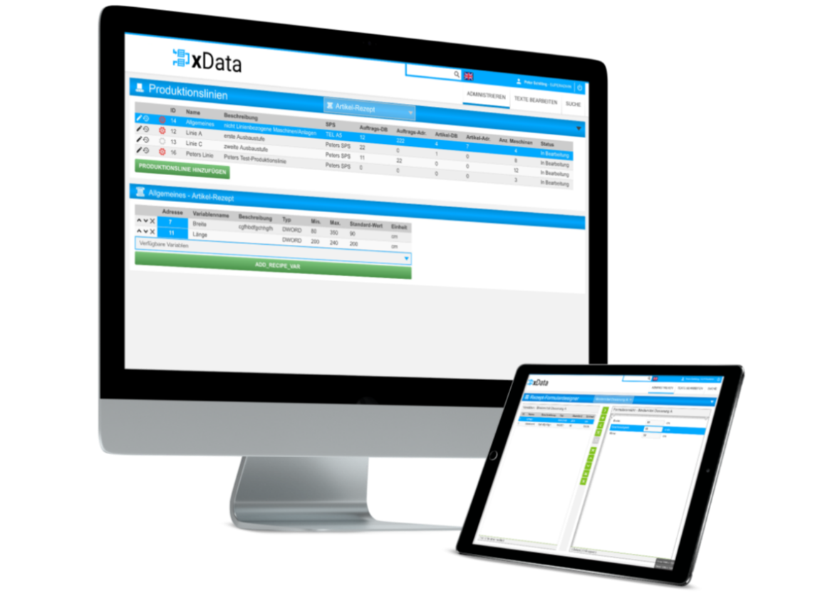 XData Benutzeroberfläche